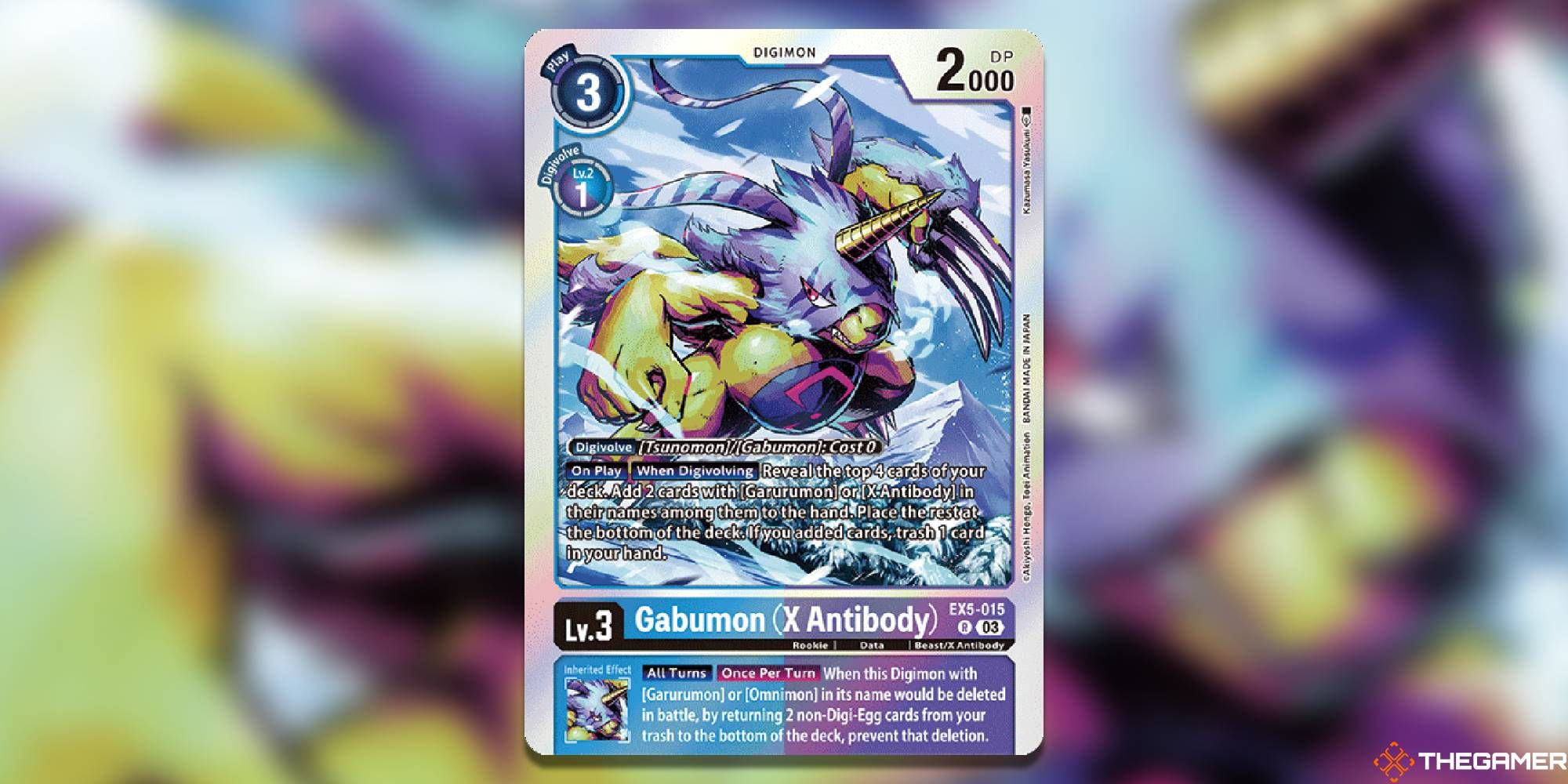 gabumon x antibody ex4 animal colosseum digimon card game
