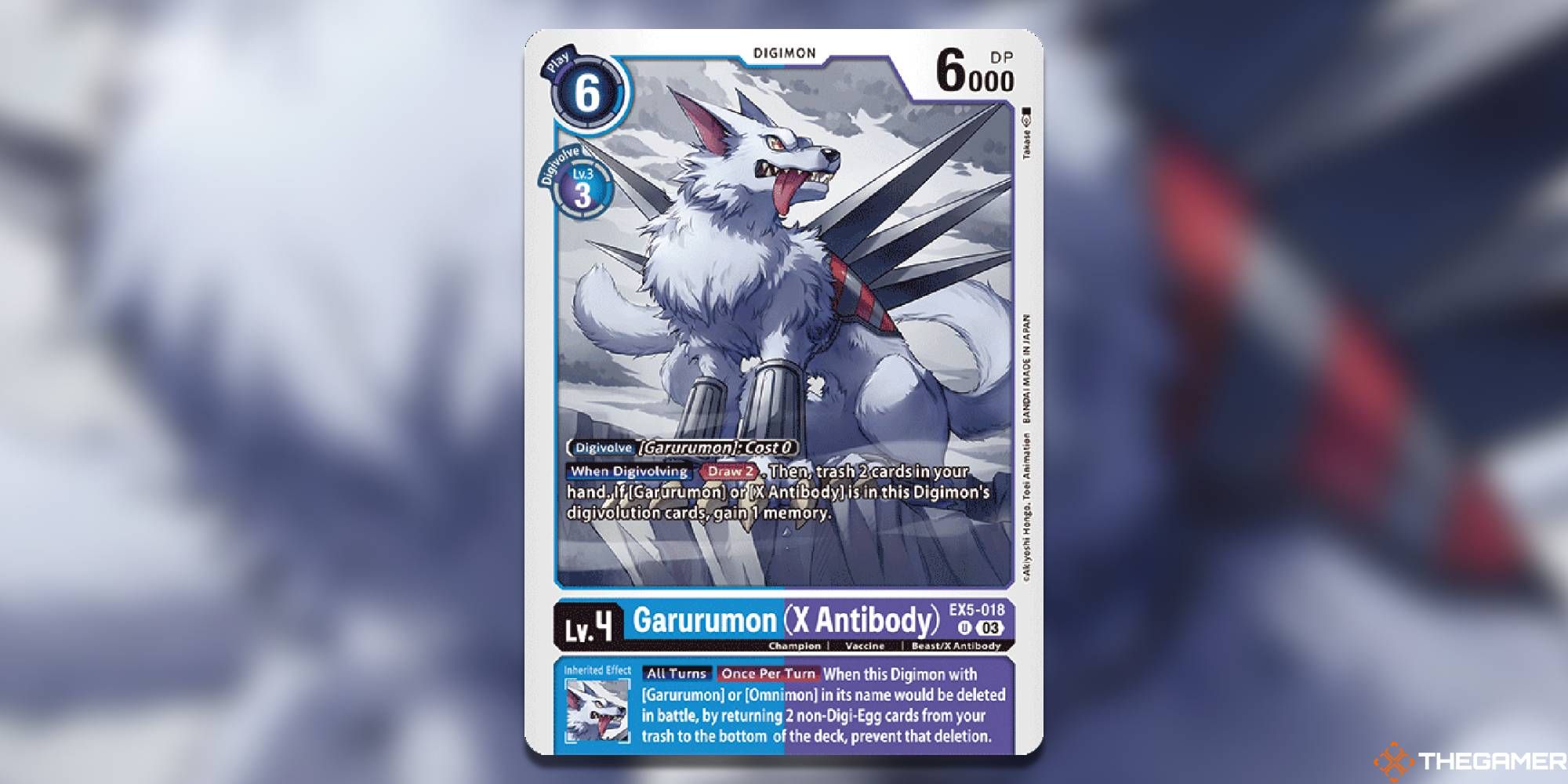 garurumon x antibodyex4 animal colosseum digimon card game