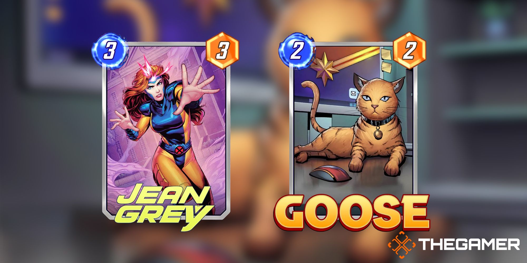 Goose and Jean Grey In Marvel Snap
