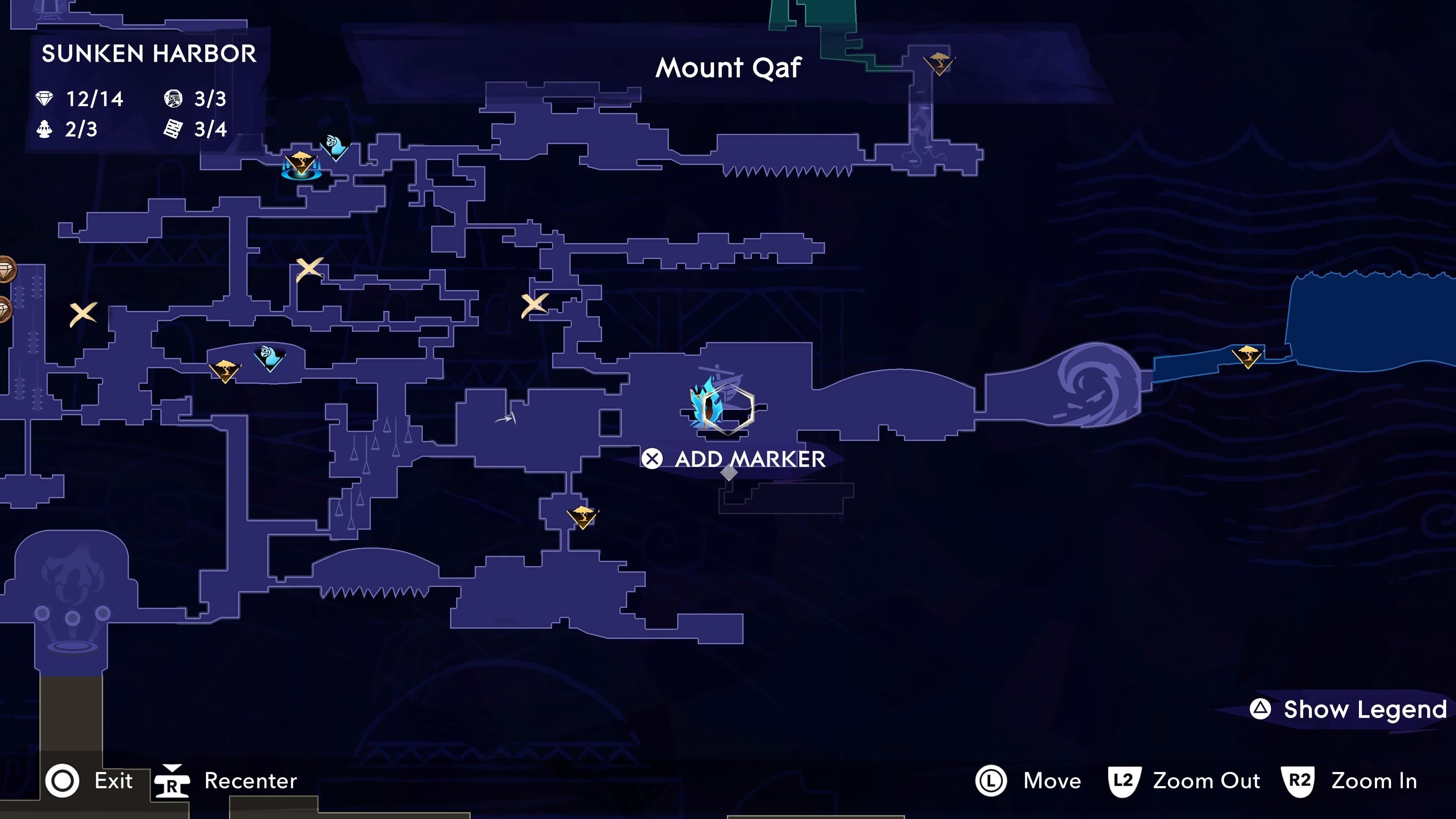 The location of the Treasure of the Seven Seas quest in Prince of Persia: The Lost Crown.