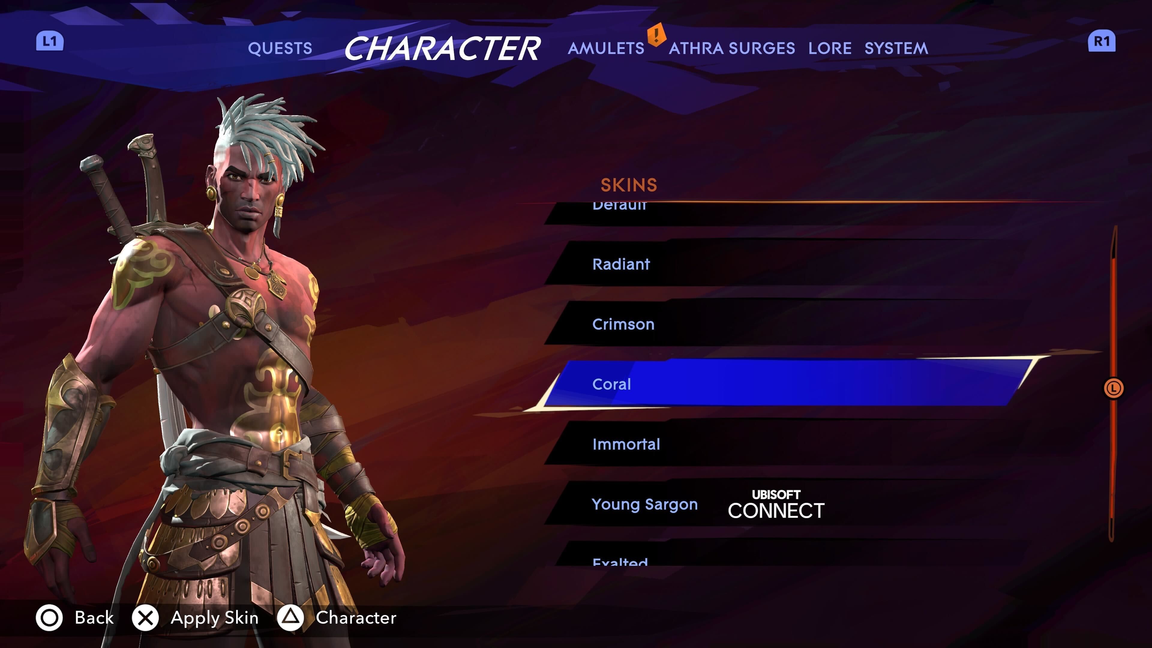 Sargon's Coral outfit in Prince of Persia: The Lost Crown.