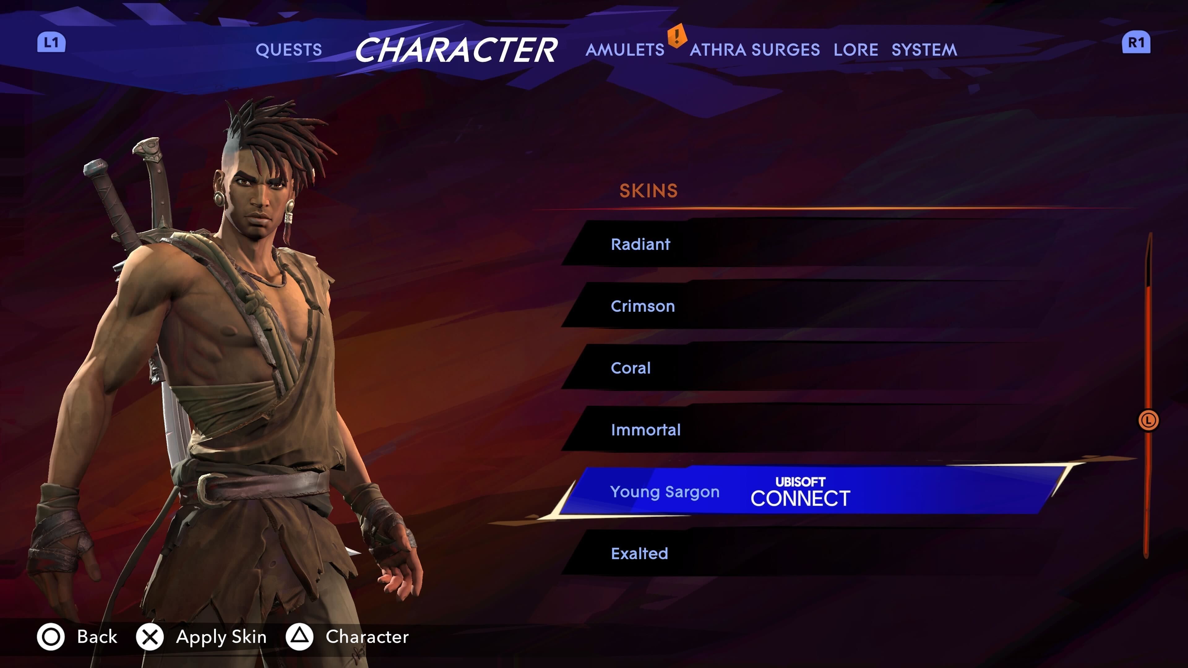 Sargon's Young Sargon outfit in Prince of Persia: The Lost Crown.