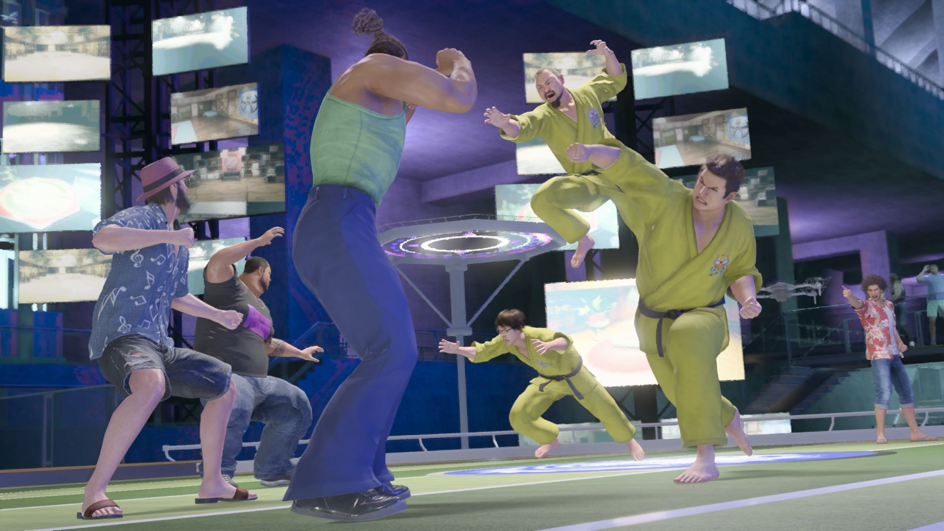 Sodachi and his friends prepare to battle enemy Sujimon in Like A Dragon: Infinite Wealth.
