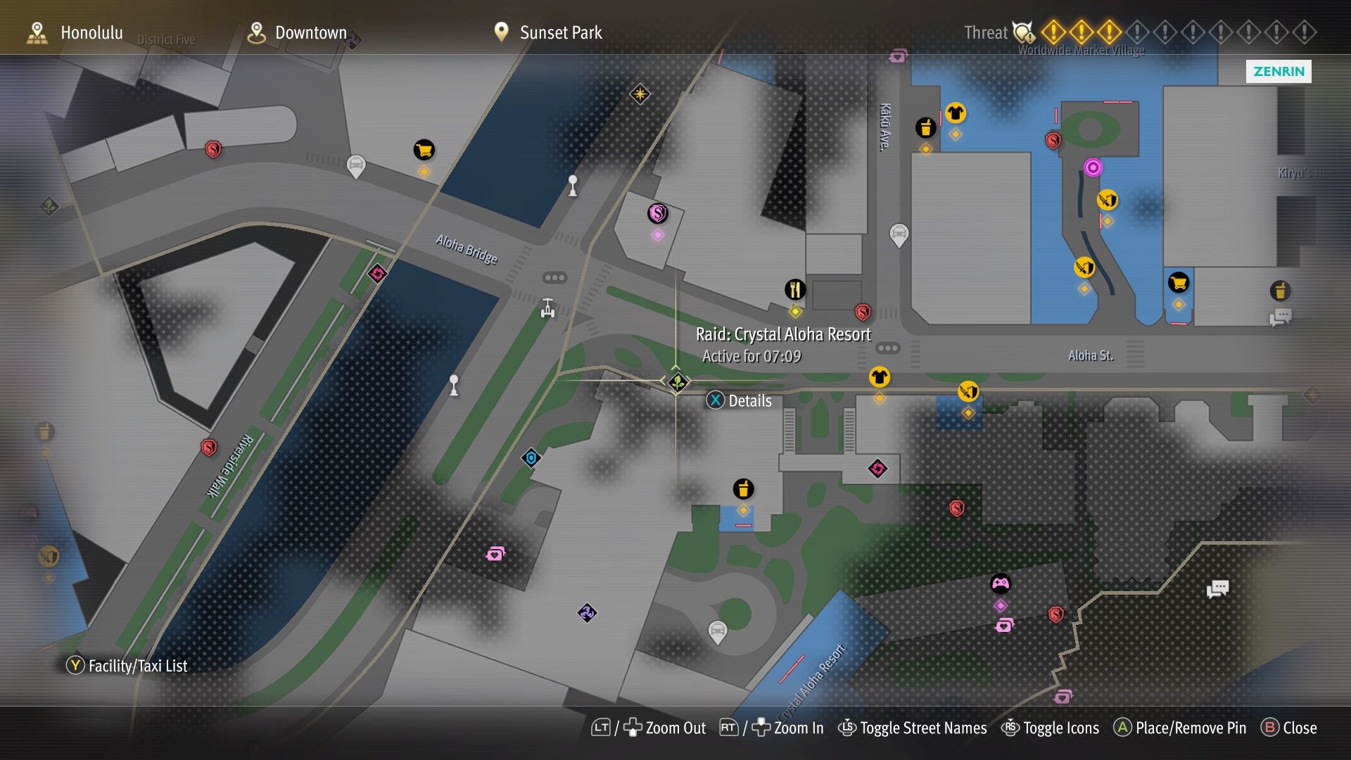 A Sujimon Raid about to start on the map in Like A Dragon: Infinite Wealth. 