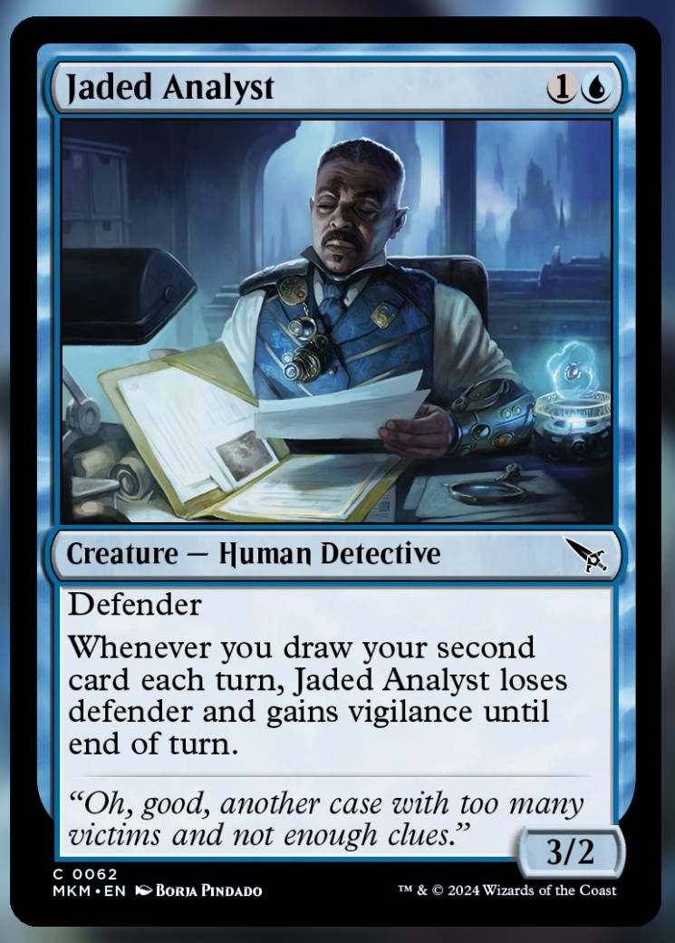 Jaded analyst
