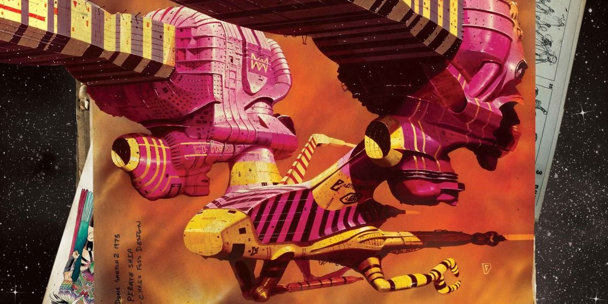 a guild heighliner on the poster for Jadorowsky's Dune