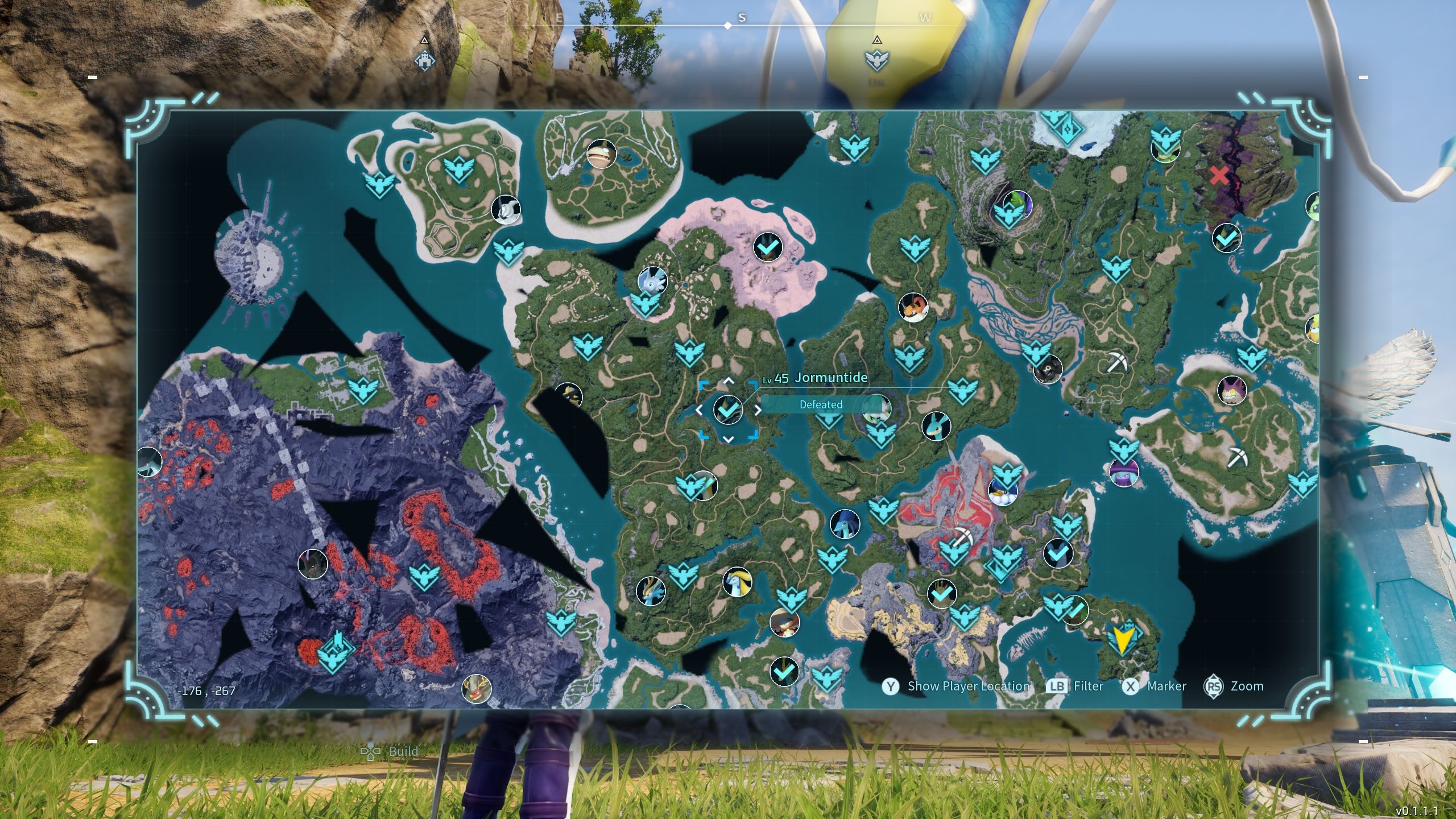 Jormuntide first location on the map Palworld