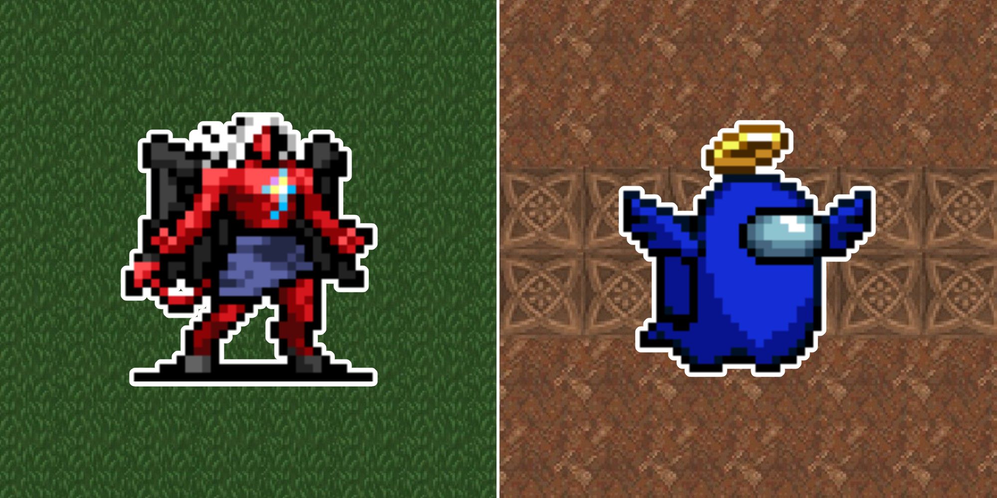 Sprites of Krochi Freetto And Guardian Pina from Vampire Survivors