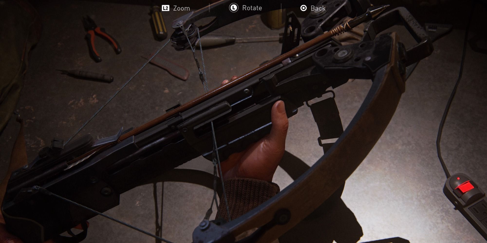 Looking at the crossbow 