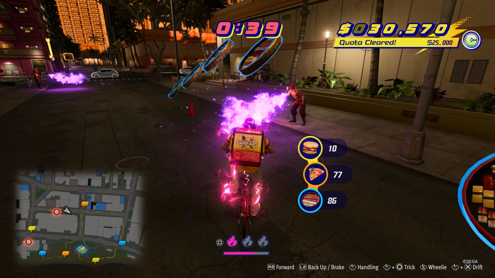 Like A Dragon Infinite Wealth, A Fire Breather getting in the way of Ichiban's delivery