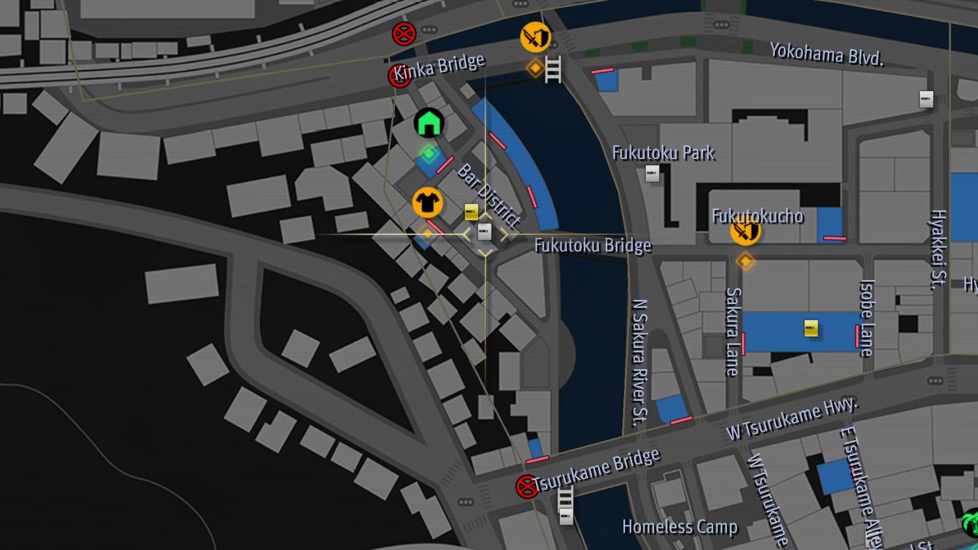 Like A Dragon Infinite Wealth, Bar District safe locations
