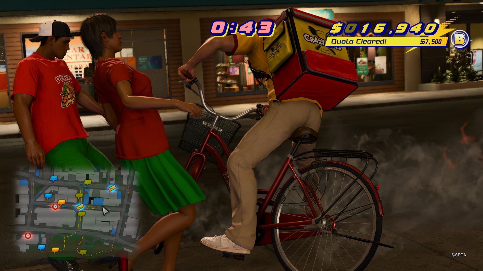 Like A Dragon Infinite Wealth, Ichiban sliding to a stop