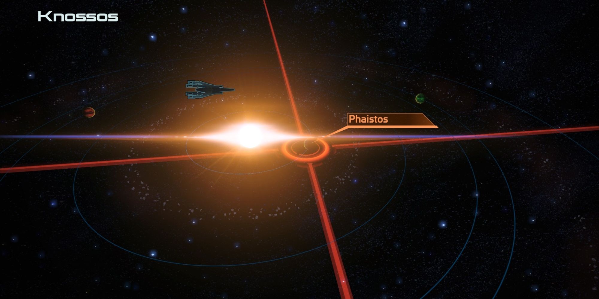 Mass Effect 1 Knossos system galaxy map