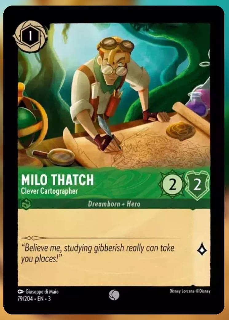 Milo thatch, clever cartographer lorcana
