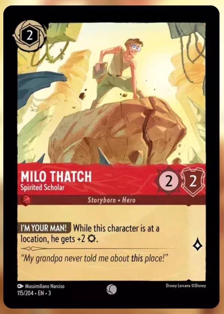 milo thatch, spirited scholar lorcana