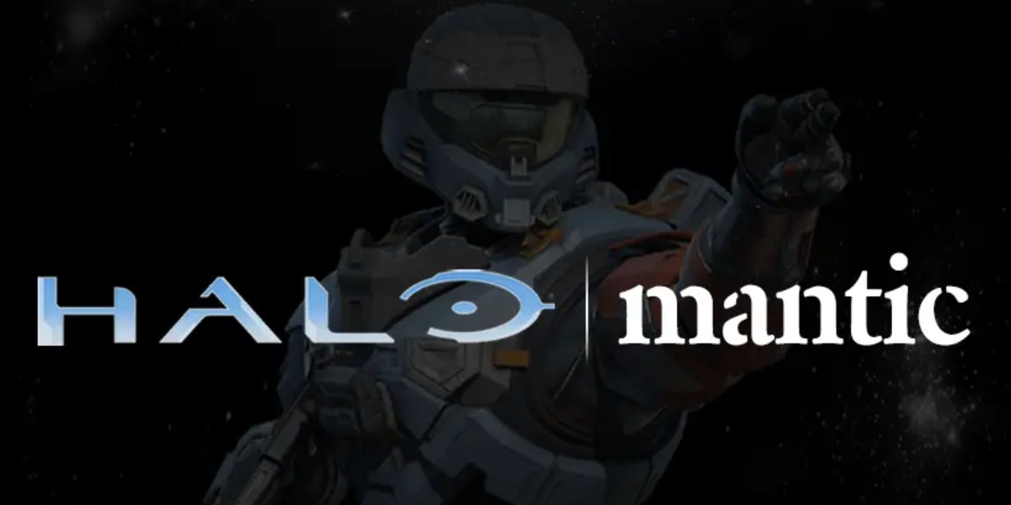 sparten standing behind the halo and mantic logos