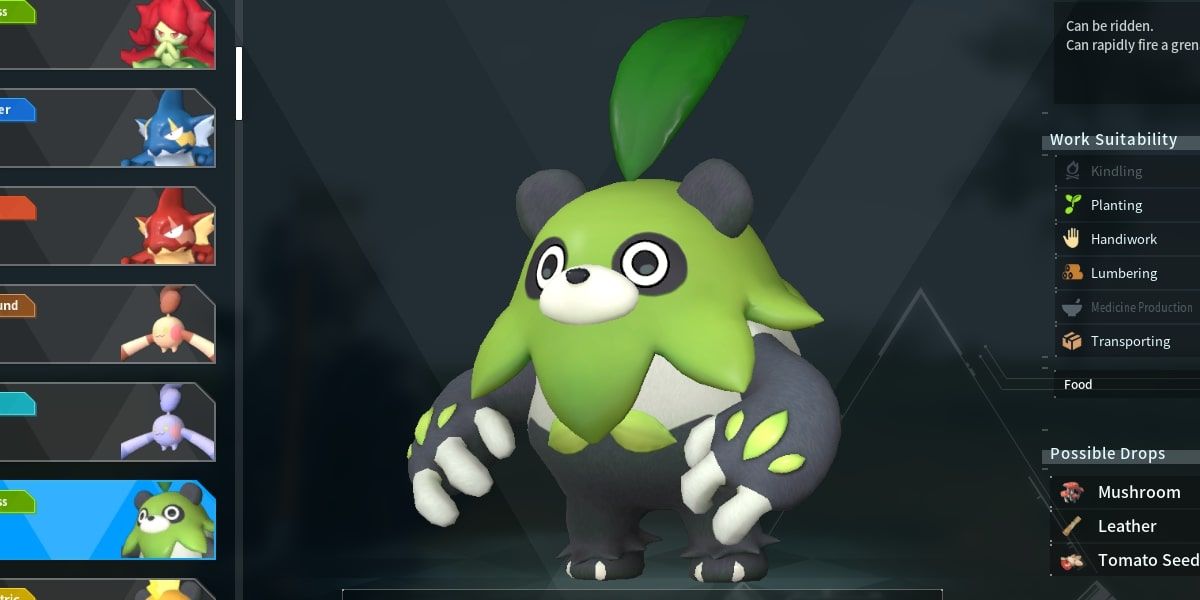 Mossanda Grass Pal Palworld