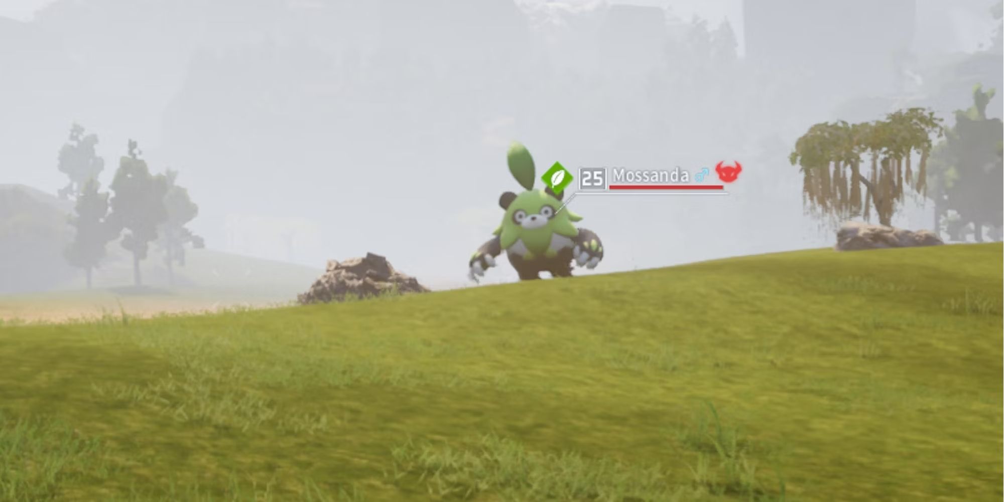 Mossandra in the distance of Palworld
