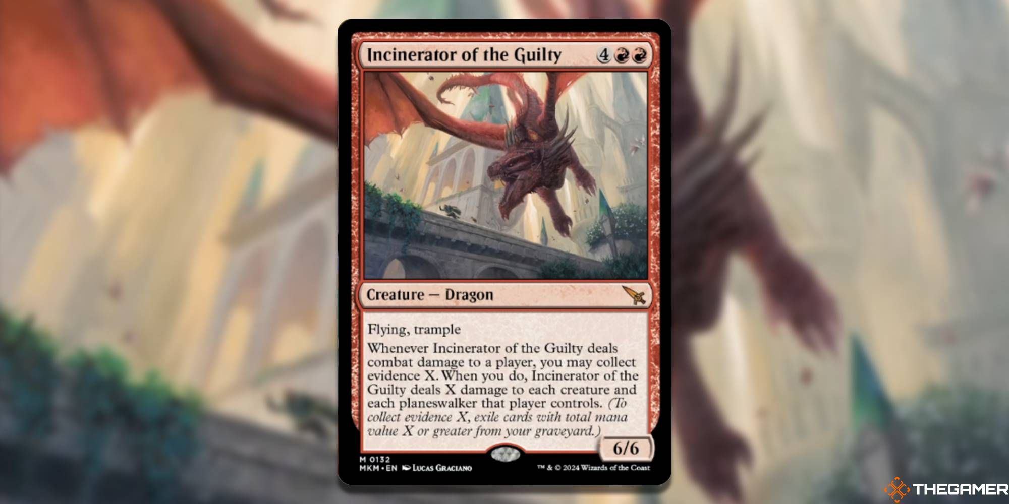 MTG Incinerator of the Guilty card and art background