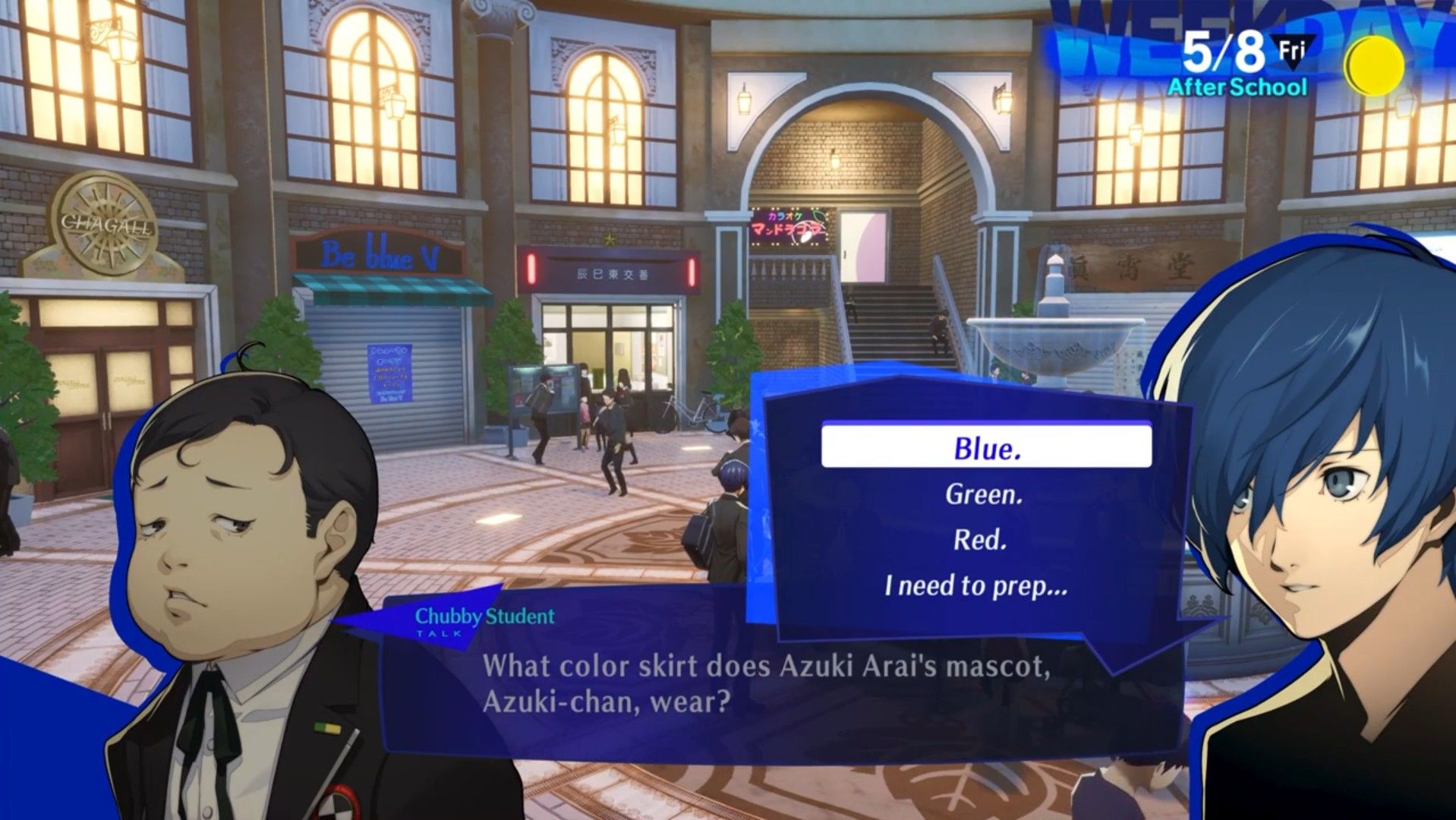 nozomi giving you his gourmand quiz persona 3 reload moon social link p3r