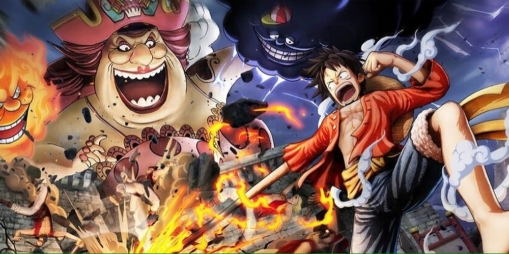 One Piece- Promo Cover Featuring Luffy In Action In The Whole Cake Island Arc
