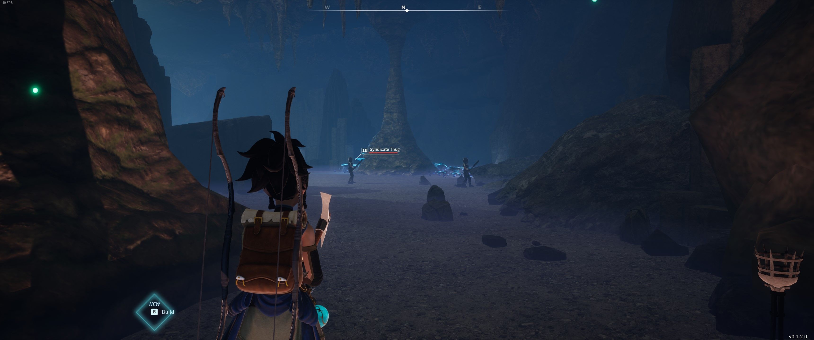 Palworld: The player enters a dungeon in search of Sulfur