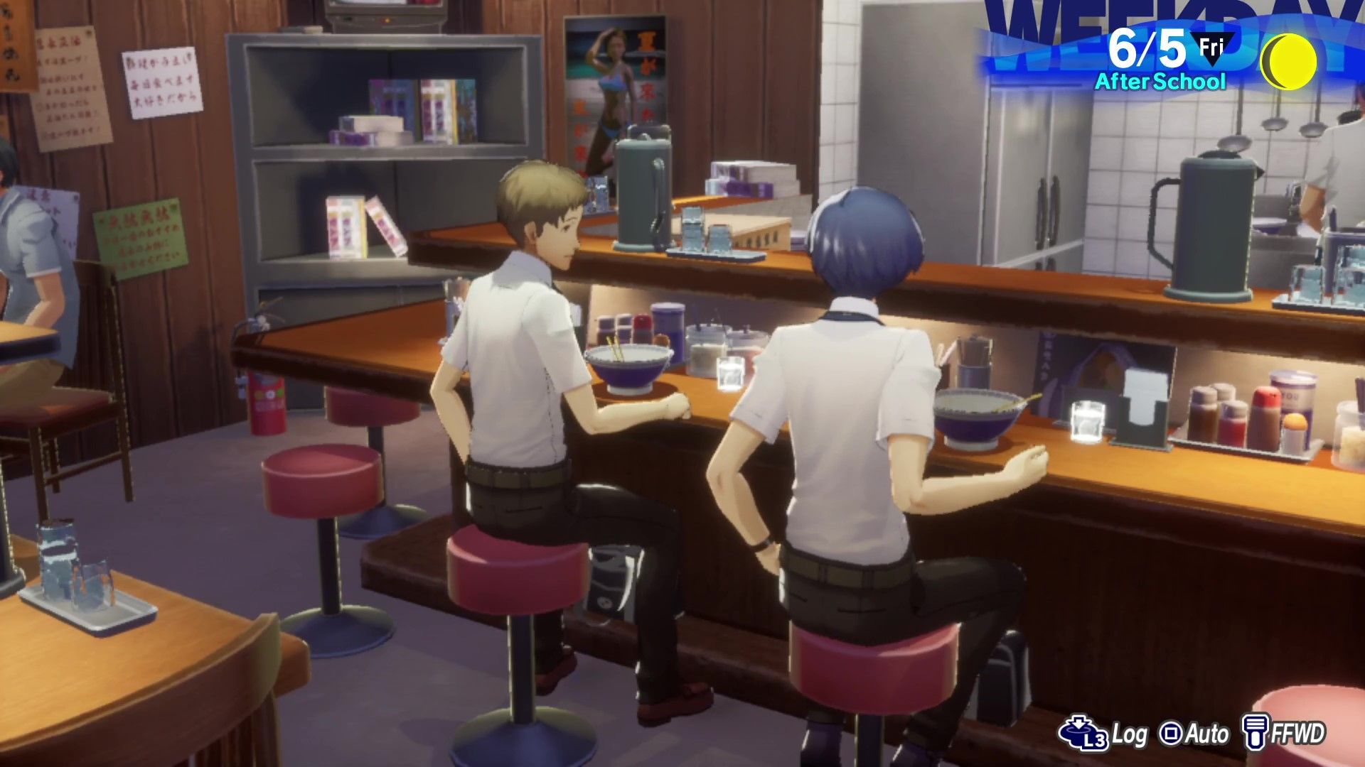 Persona 3 Reload Eating ramen with Kenji Tomochika