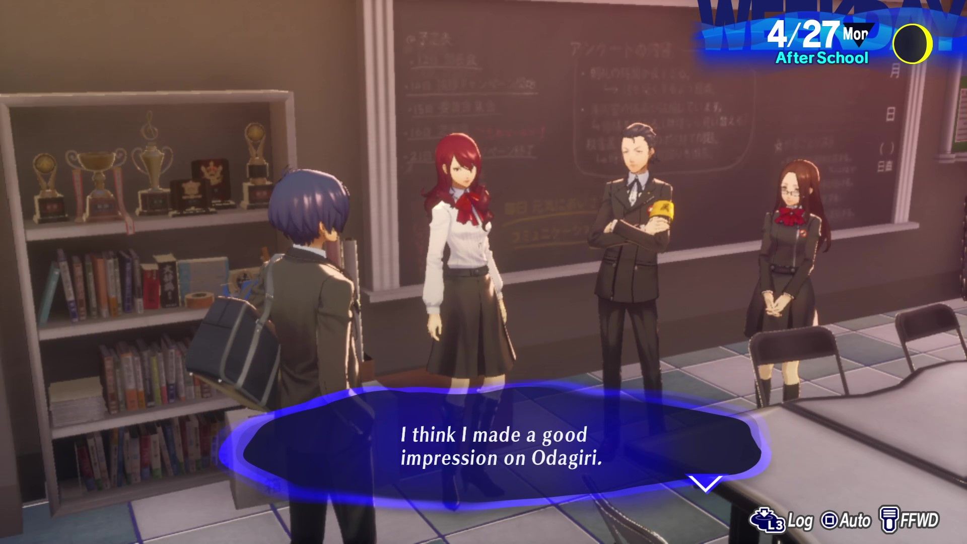 Persona 3 Reload making a good impression on Hidetoshi Odagiri when meeting the student council