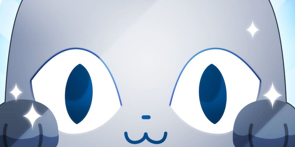 A shiny version of the cat from the Roblox Pet Simulator X logo