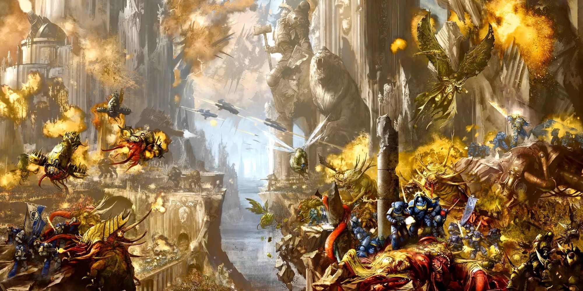 Warhammer 40,000: Guilliman And Mortarions Legions Fight Each Other During The Plague Wars