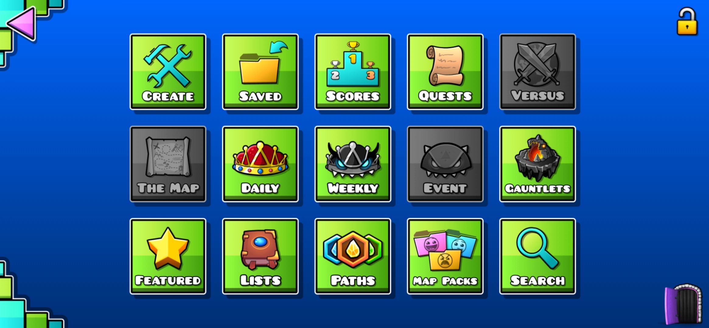 the purple Door in Geometry Dash