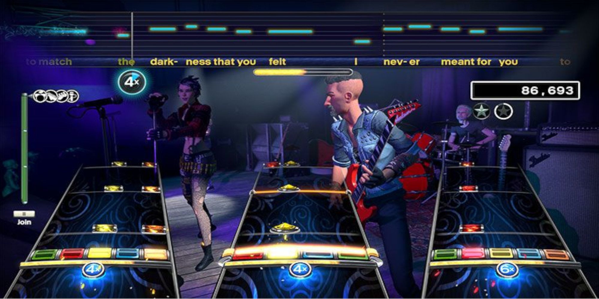 Three Players play together on stage
