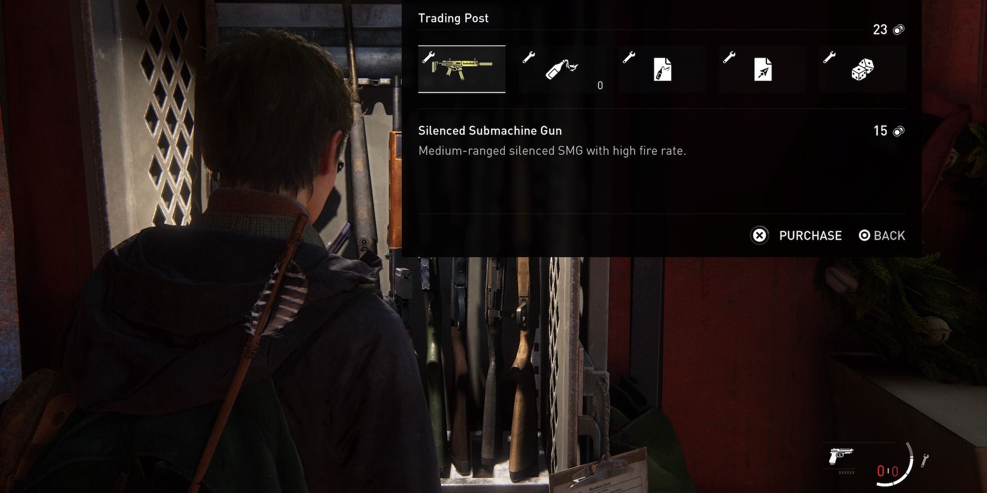 Looking at Silenced Submachine Gun in trading post