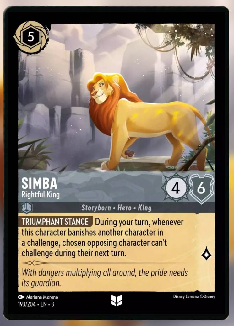 Simba rightful king lorcana