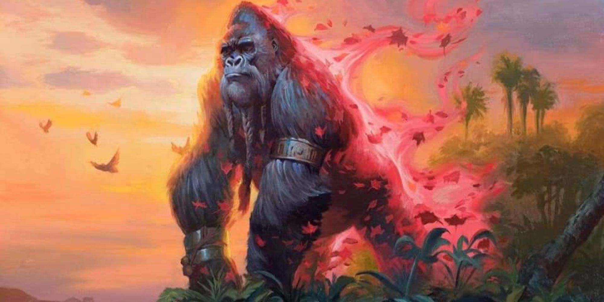 Gorilla turns into red energy