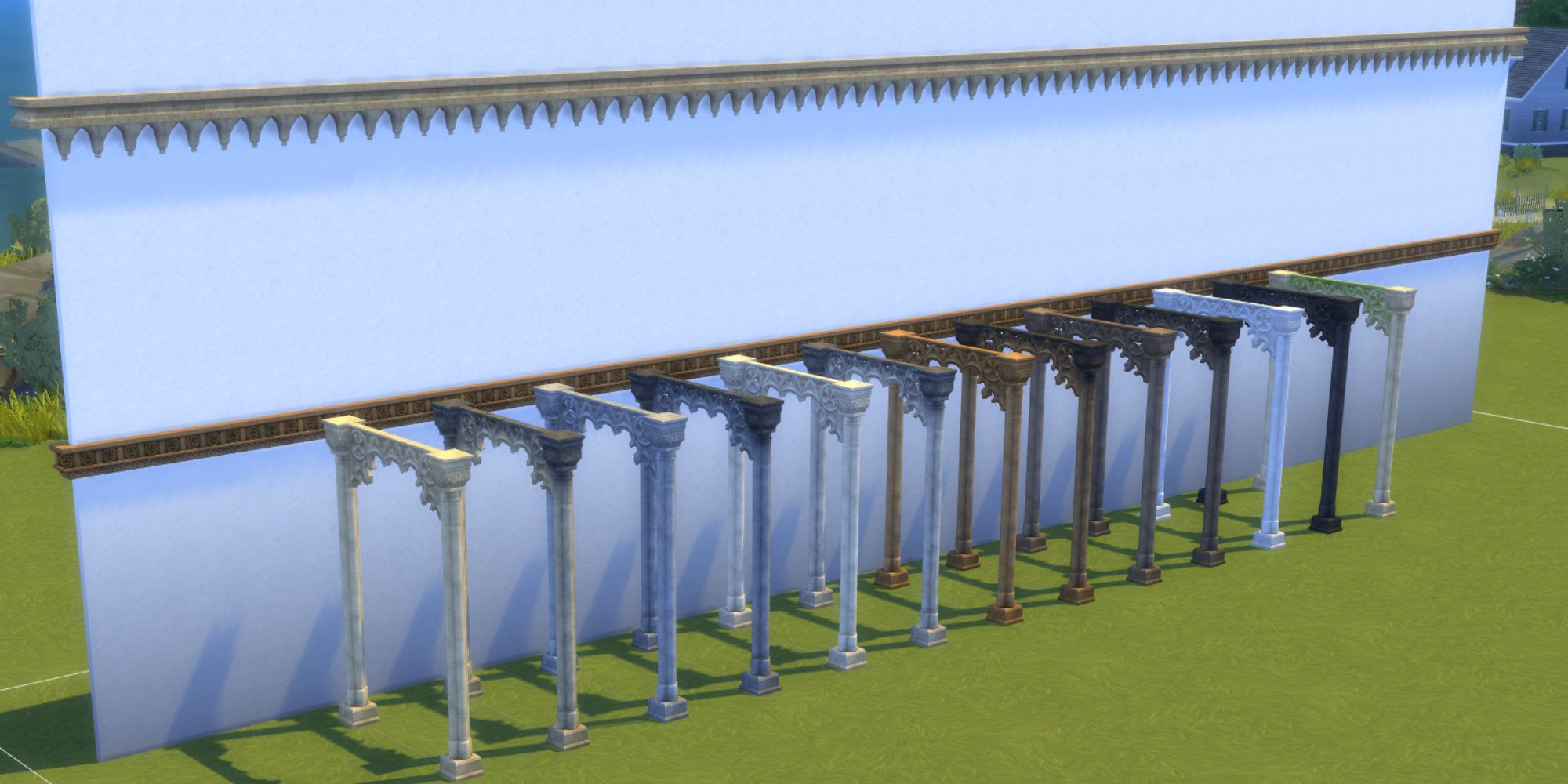Sims 4 Castle Estate Frieze Bannister Columns etc