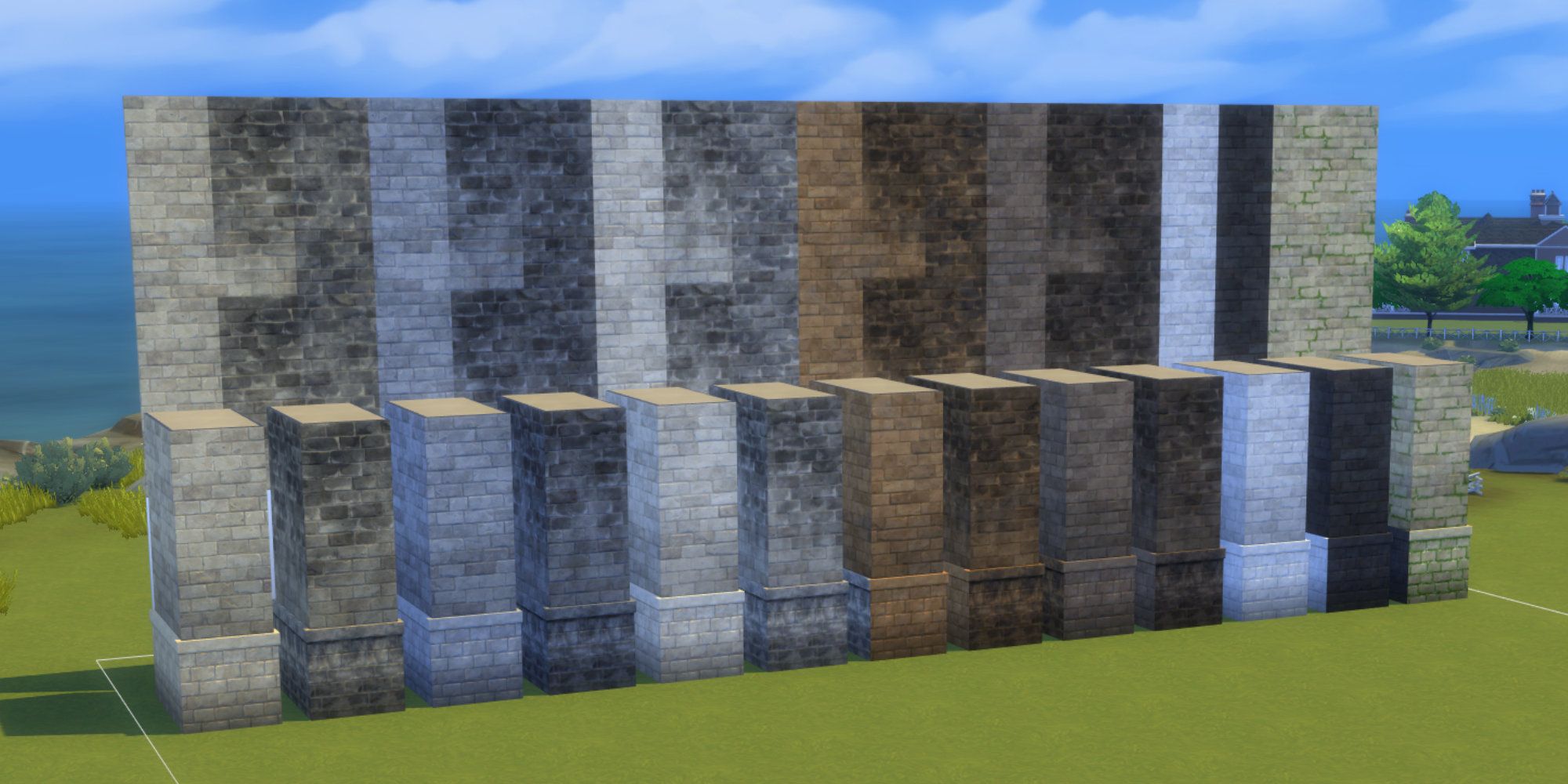 Sims 4 Castle Estate Walls and Foundaations-1