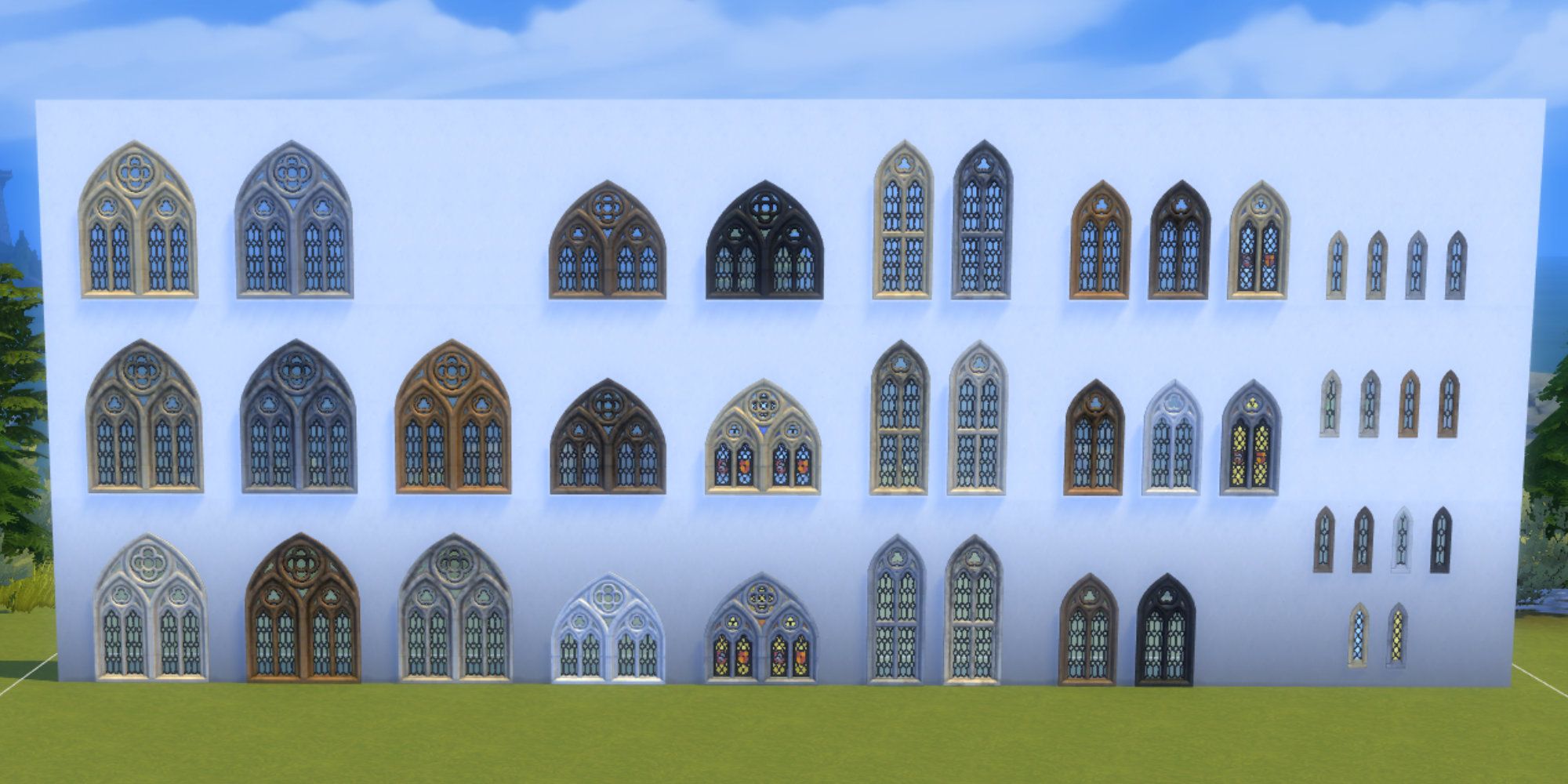 Sims 4 ECastle Estate Arched Windows