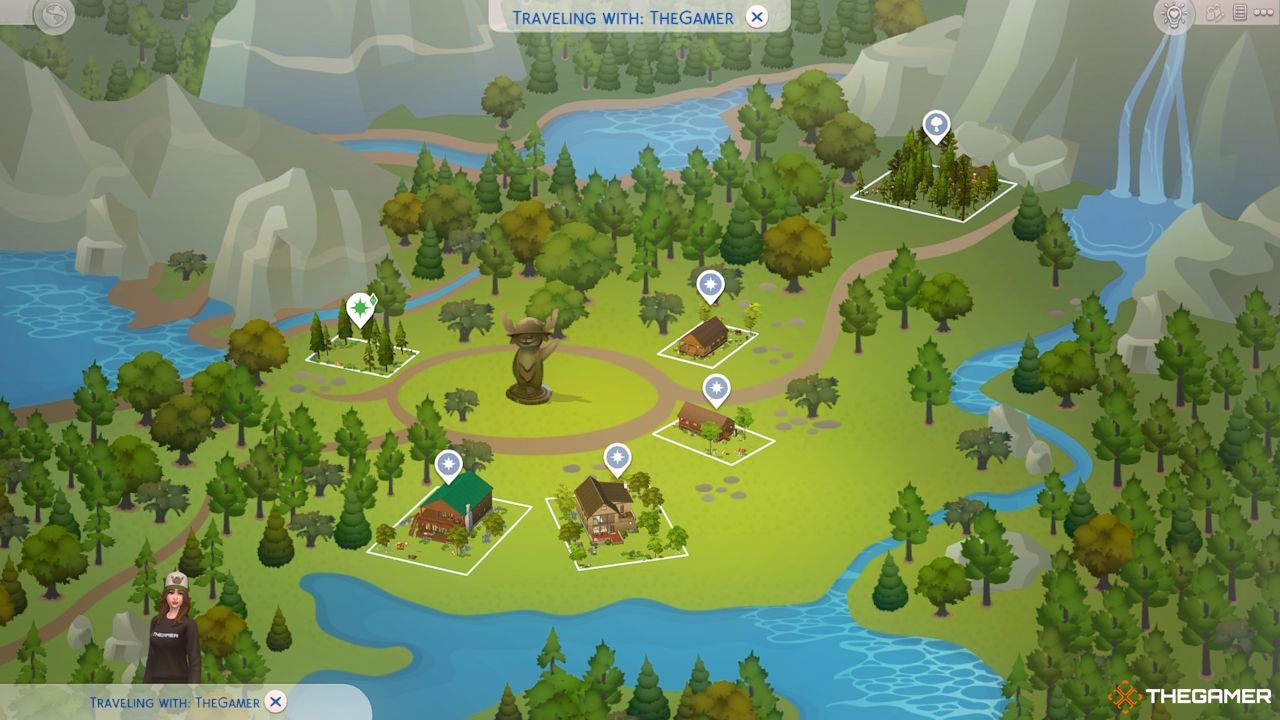 The Granite Falls map in The Sims 4 where you can find insects