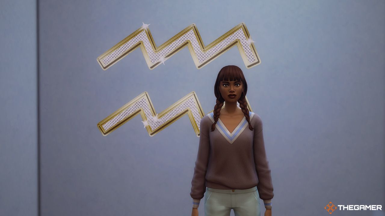 The Aquarius Sim in the Zodiac Challenge in a blue room