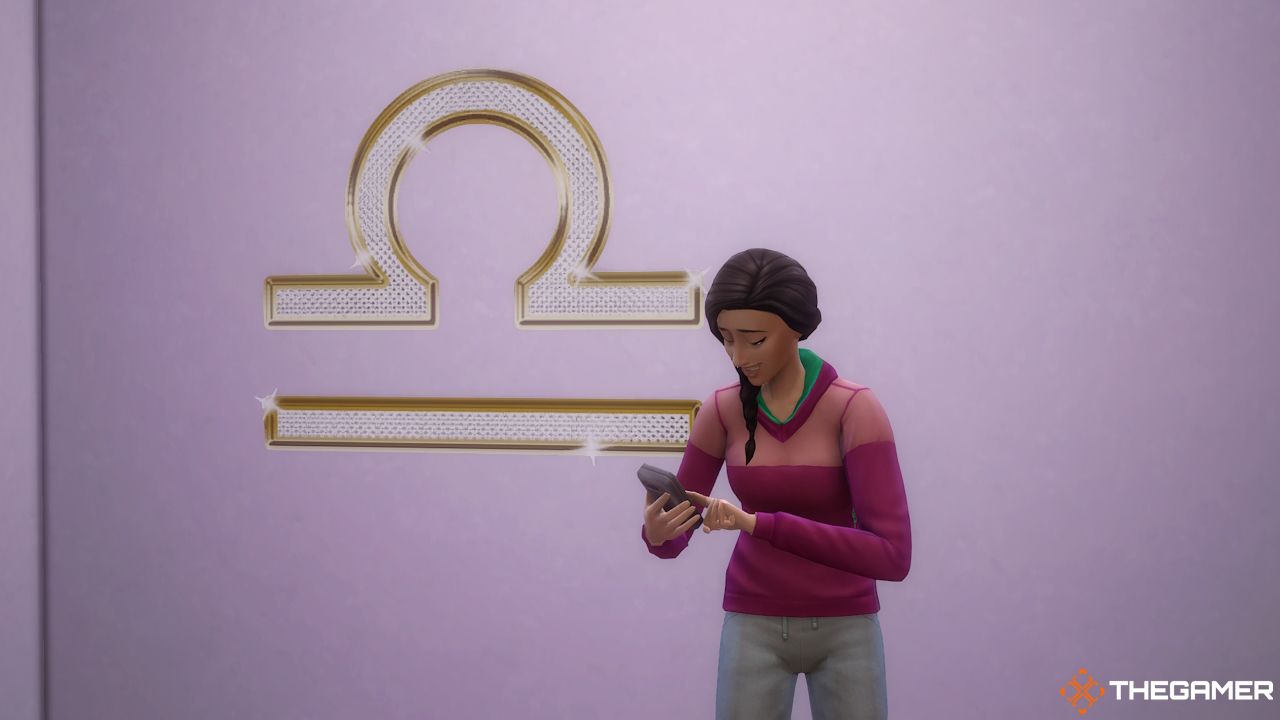Libra Sim in the Zodiac Challenge in a pink room
