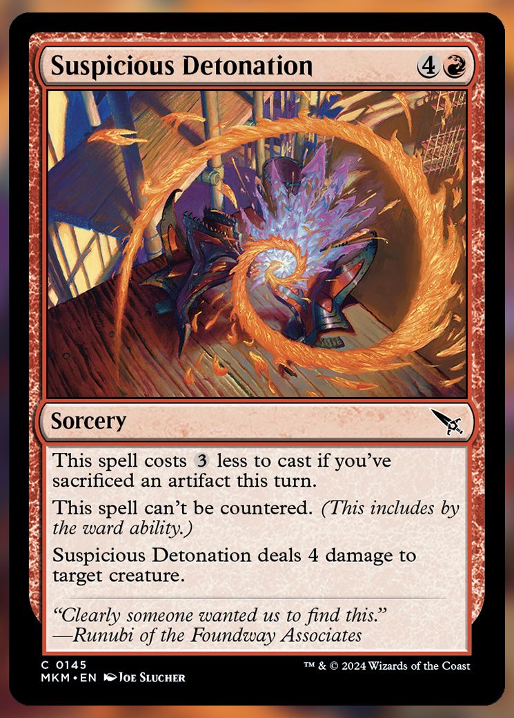 Suspicious Detonation
