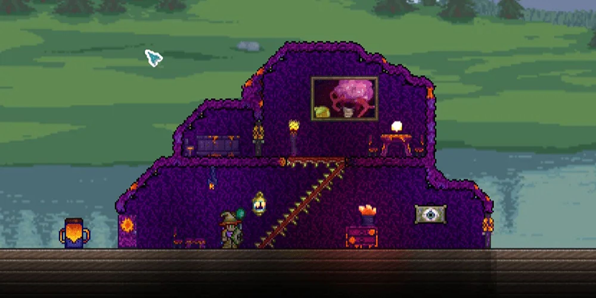 The Chinese Sprites By do g texture pack, showcasing a purple structure. 