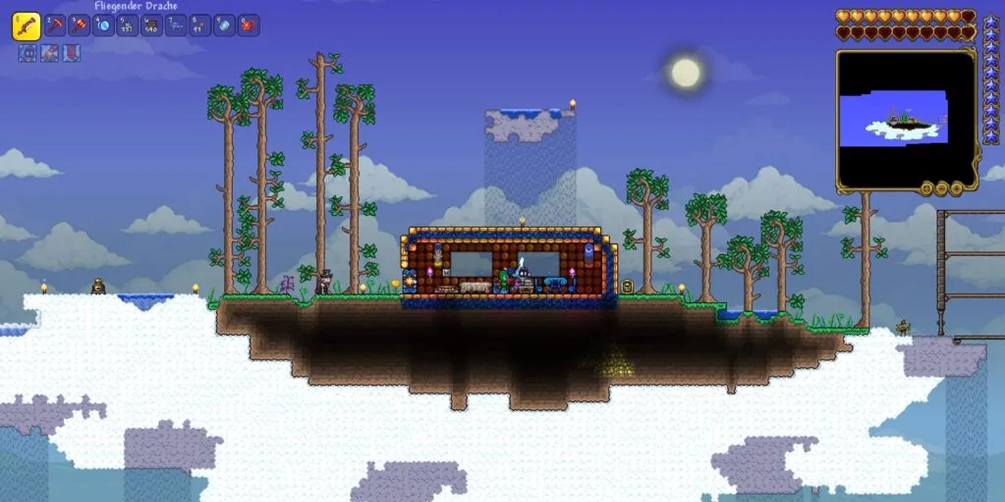 The Sullerandras HD Makeover By psmith texture pack showcasing a floating island. 