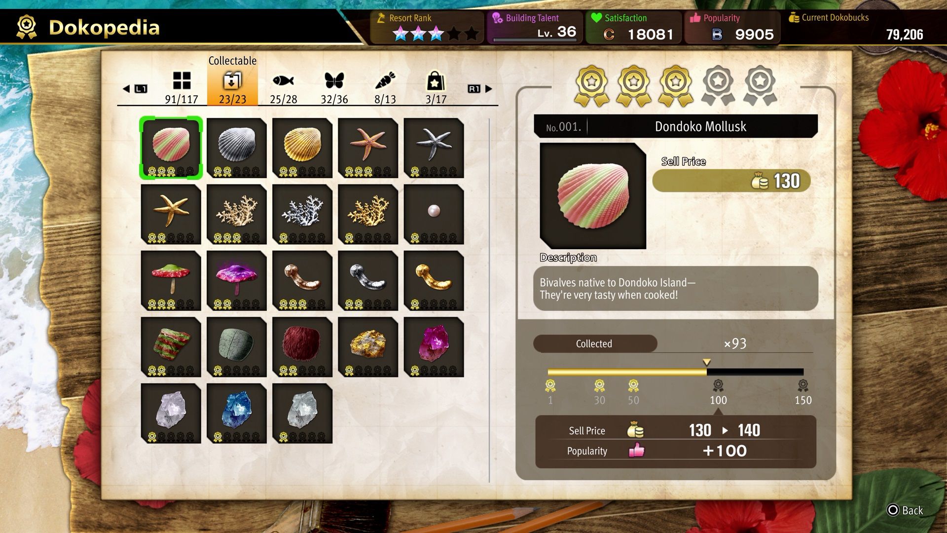 The Dokopedia Collectable list in Like a Dragon Infinite Wealth.