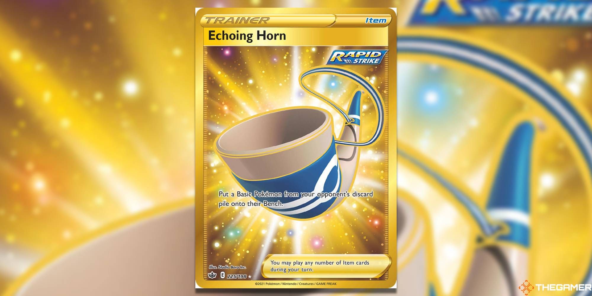 The Echoing Horn card from the Pokemon TCG