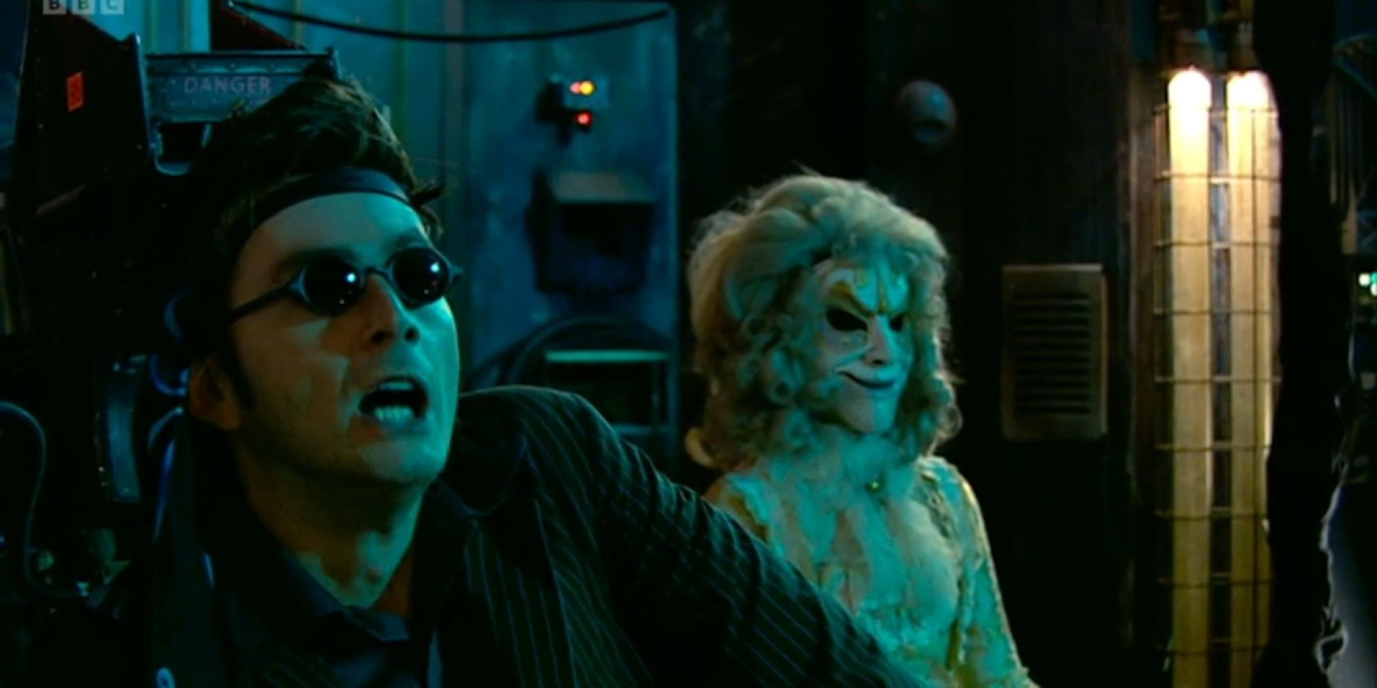 A still from The Girl in the Fireplace, an episode of Doctor Who.