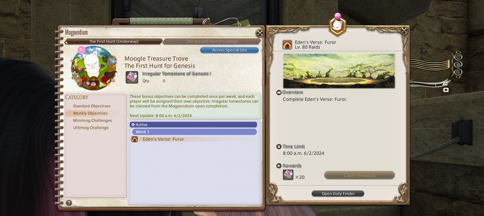 The Mogpendium from Final Fantasy 14.