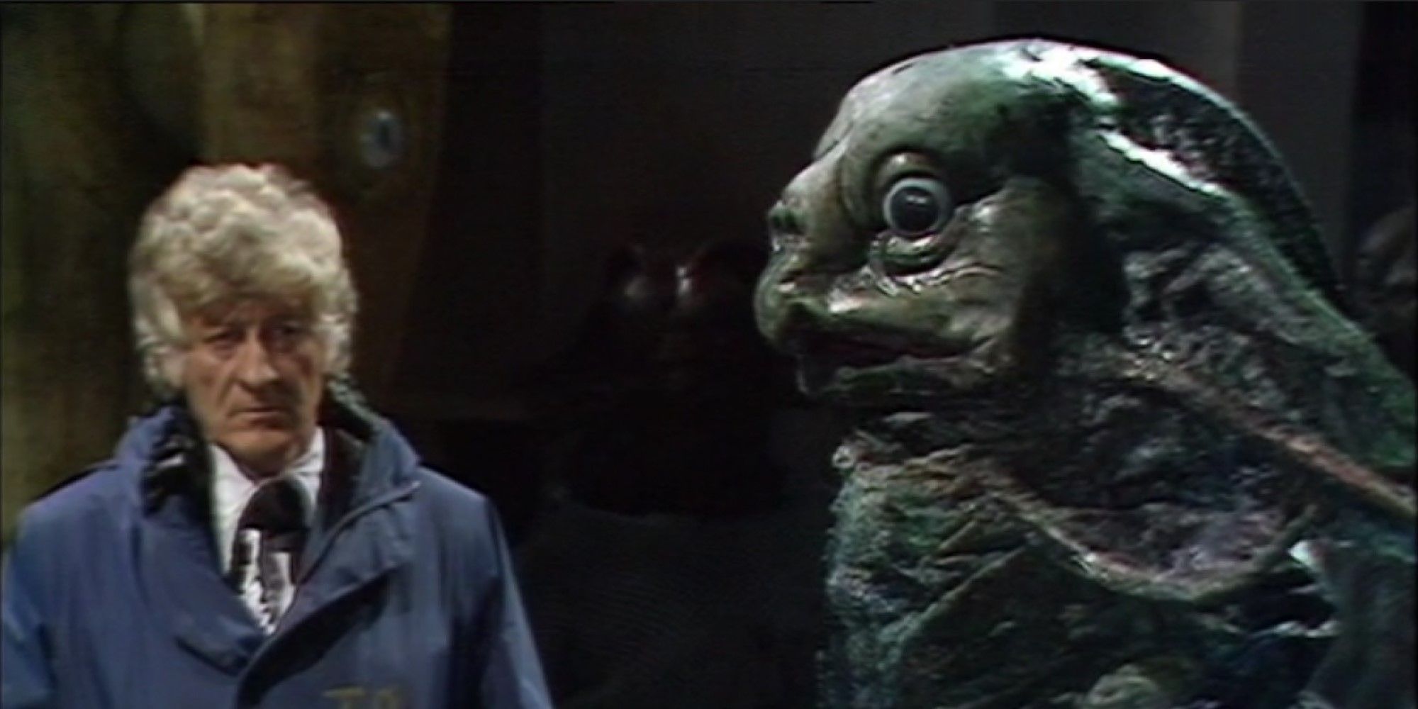 A still from the fifth part of the classic Doctor Who episode The Sea Devils.