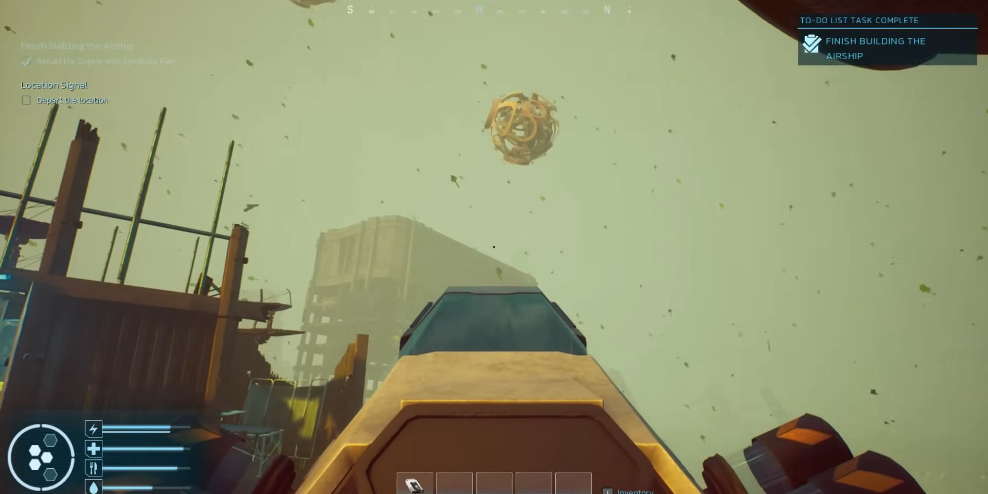 Collecting Synthetics from the airship in Forever Skies